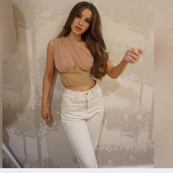 Nude Crème Corset Top - Picture 3 of 4